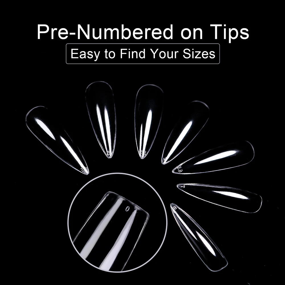 Short round nail tips full cover soft gel material break resistant nail art tips