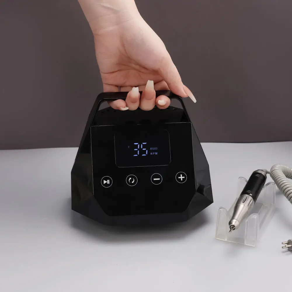 High Speed 35000 Rpm Desktop Nail Drill Electric 65w Coreless Motor Drill Nail Manicure Pedicure Machine