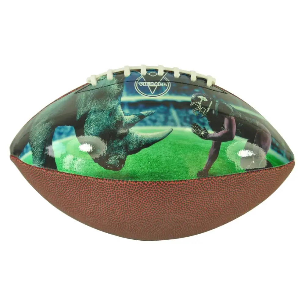rugby balls size 5 kids ball custom design pu picture leather american football with photo