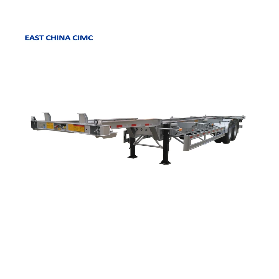 Best Price CIMC 3 Axles 40ft Skeleton Container Chassis Truck Trailer With Twist Locks