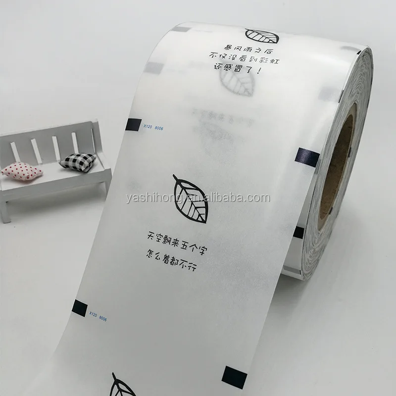 Custom printing Boba Milk tea cup cover paper sealing roll film for sealing machine