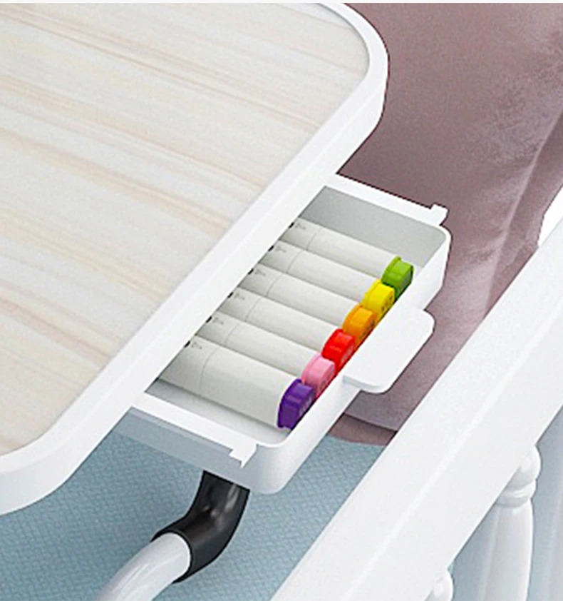 Foldable Computer Desk Simple Table Modern Study Bed Desk Laptop Table Colorful Design Folding for Home Office Plastic Wood FX