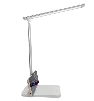 Morden multifunctional led desk lamp with wireless charger fast for reading