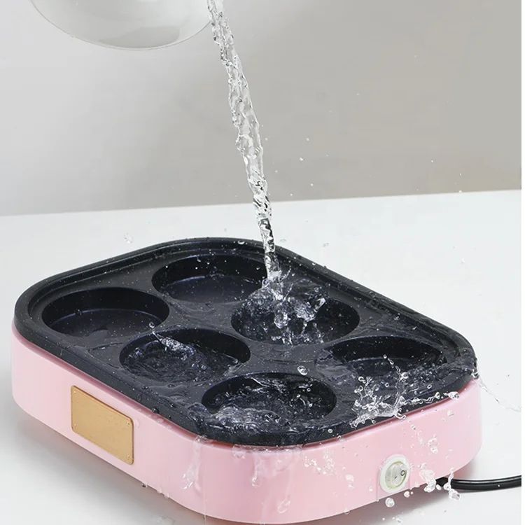 Multifunctional 6 round shaped indoor mini egg burger electric grill