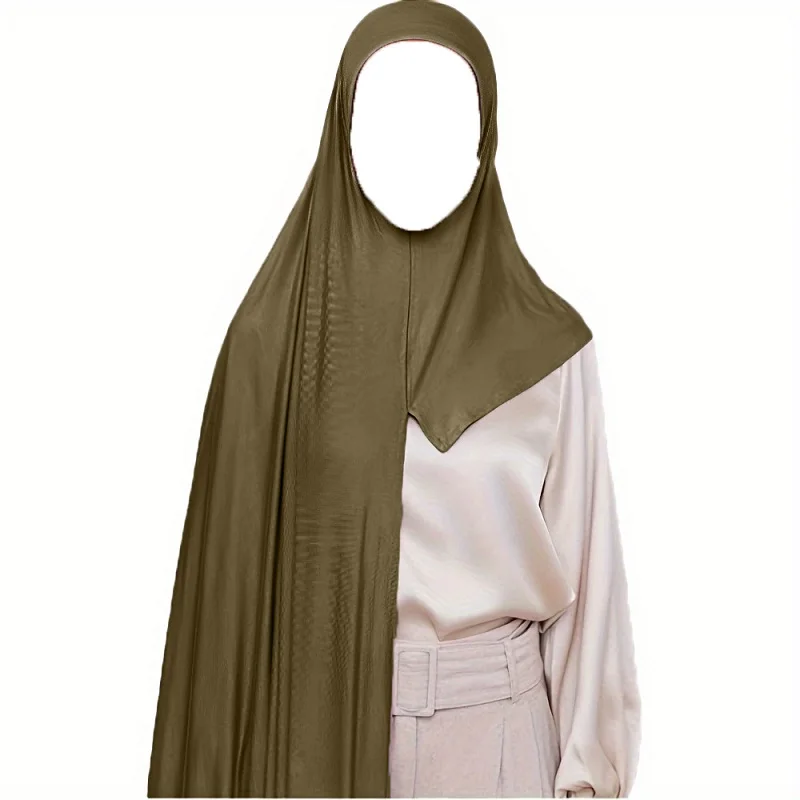2023 Hot Sale 85*175CM Islamic Muslim Instant hijab Jersey WOMEN One Loop Jersey Scarf With Full Neck Cover