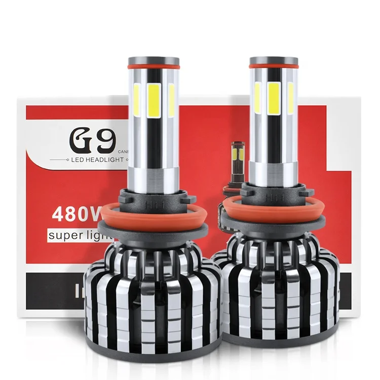 2020 Manufacturer Top Bright 480w 12000lm G9 H11 H7 H4 LED Headlight 6000K auto lighting system