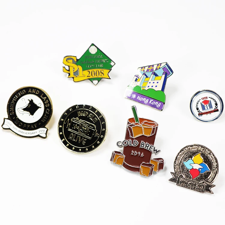 OEM ODM logo coffee pins custom enamel brand pin