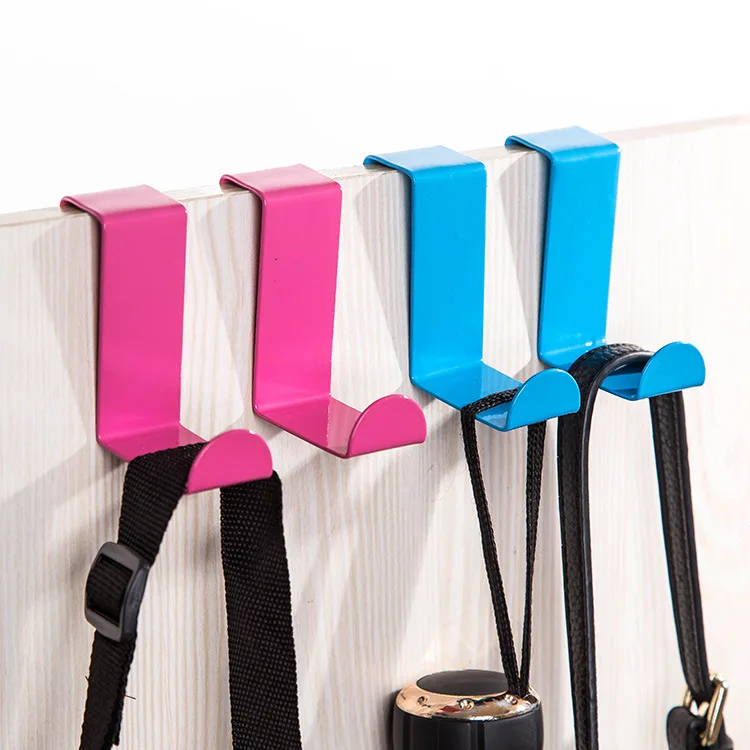 S-shpae Stainless steel  Door back hook  Creative nail free hook  Clothes and hats hanging behind the door