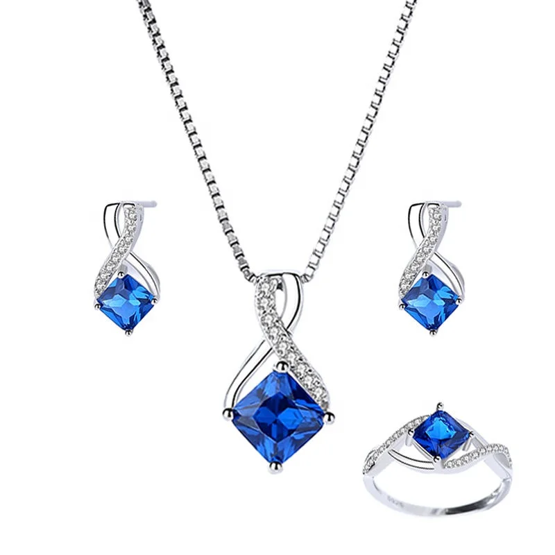 Jewelry Set Pendant Necklace Ring Earrings Mascot Fine S925 Sterling Silver Wholesale Luxury Fashion Classic for Women Zircon