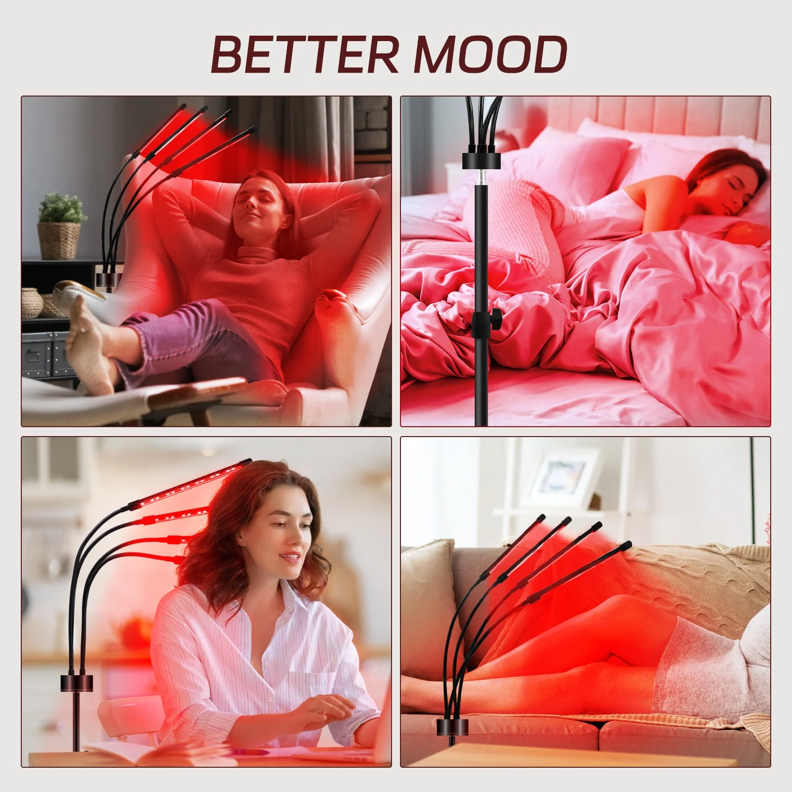 Red Light Therapy for Body with Tripod, Infrared Light Therapy Device, 660nm850nm Deep Red Light for Face, Neck, Back