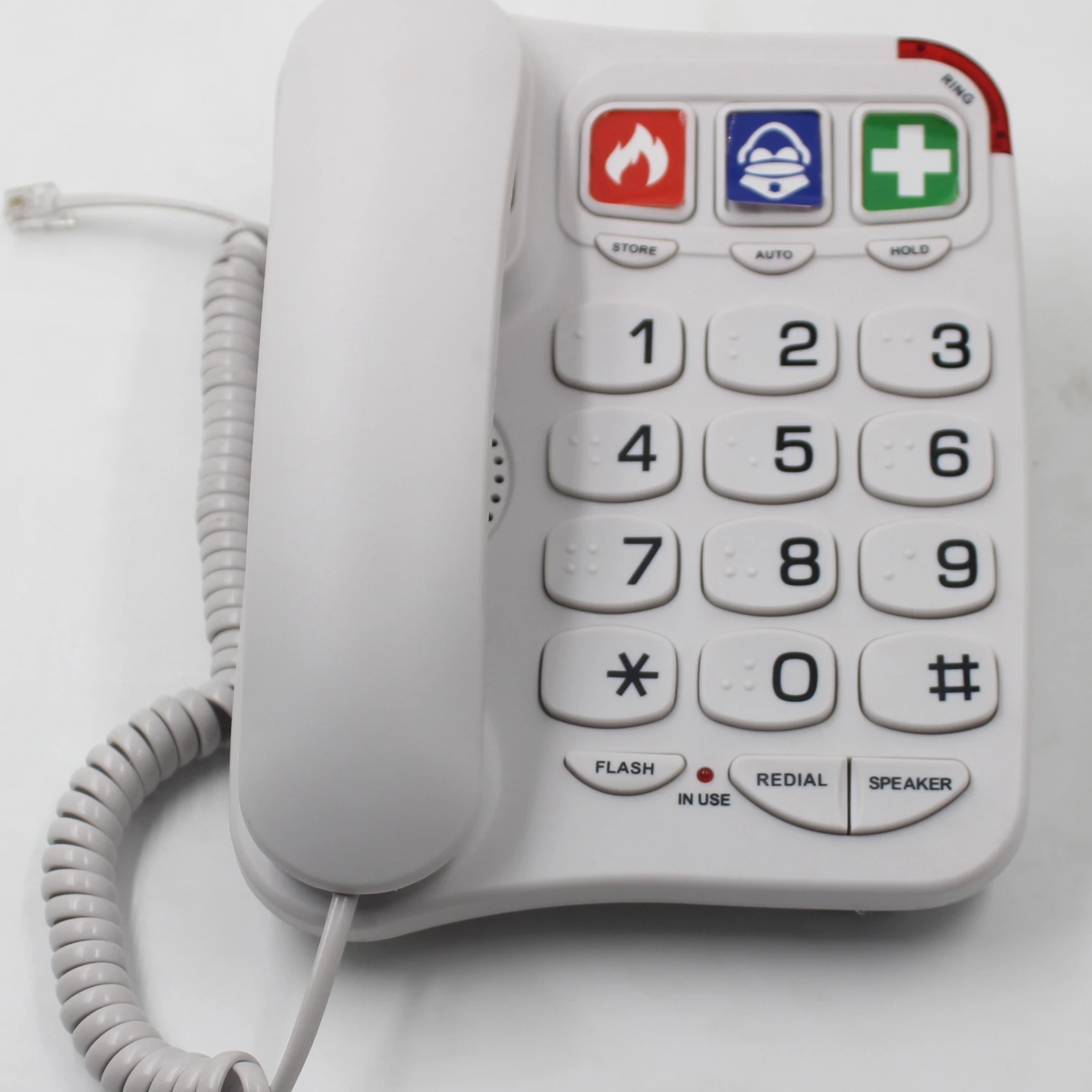 2022 hot selling big button phone fancy corded house telephone set with basic function  for elder People