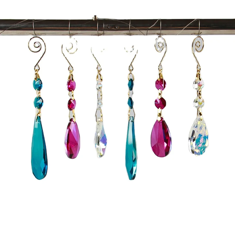 Wholesale Home Decoration Exquisite Simple Multi Color Tear Drop Crystal Sun Catcher