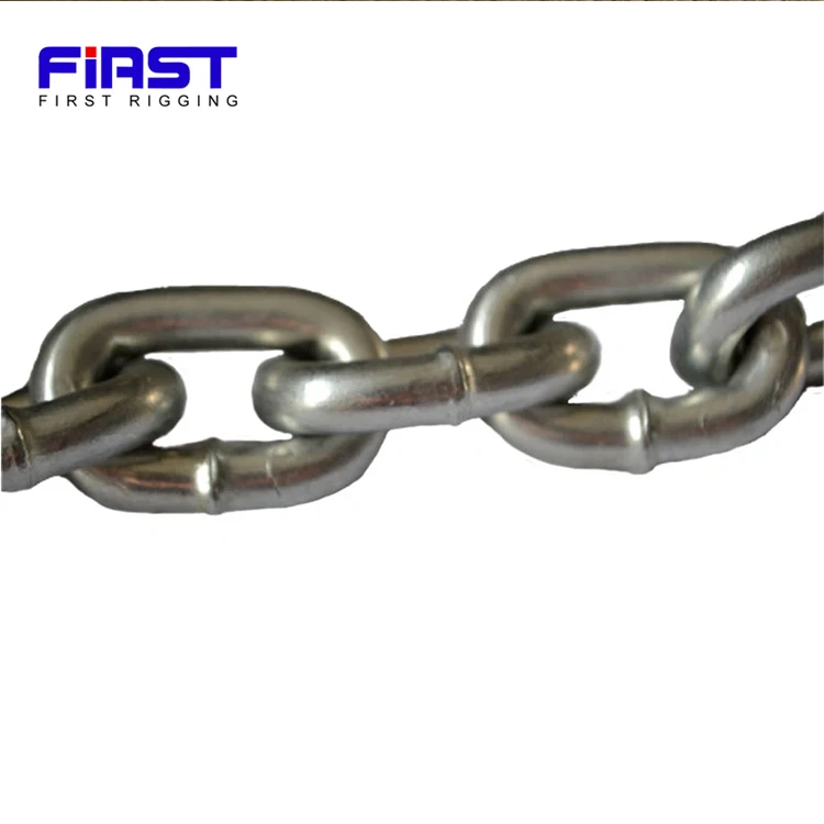 DIN5685A Short Round Link Chain Grade G30 Burring Welded Galvanized Chain with High Quality