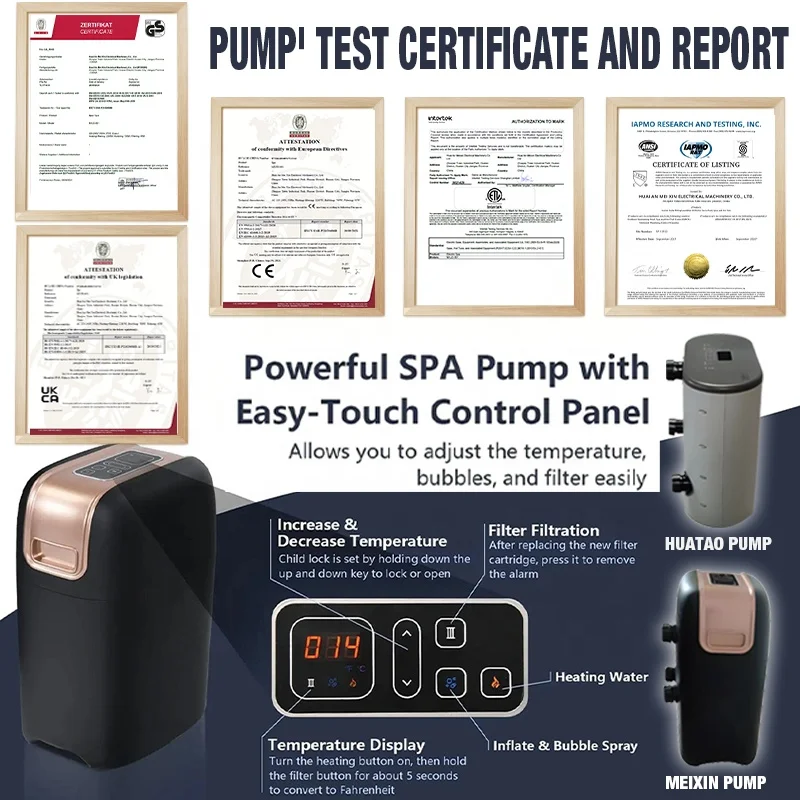 New Trend Inflatable Spa Hot Tub Round Spa Portable Hot Tub Model 2-4 Person Outdoor Inflatable Spa Massage Tub