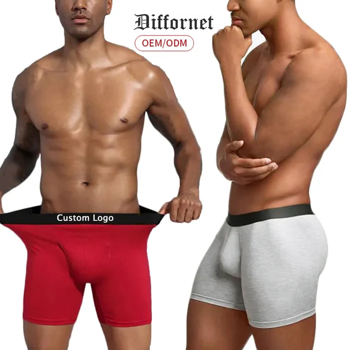 Custom Stretch Cotton Mens Underwear Boxer Briefs Shorts Trunks Comfort Flex Fit Ultra Soft Cotton Plus Size Underwear Mens