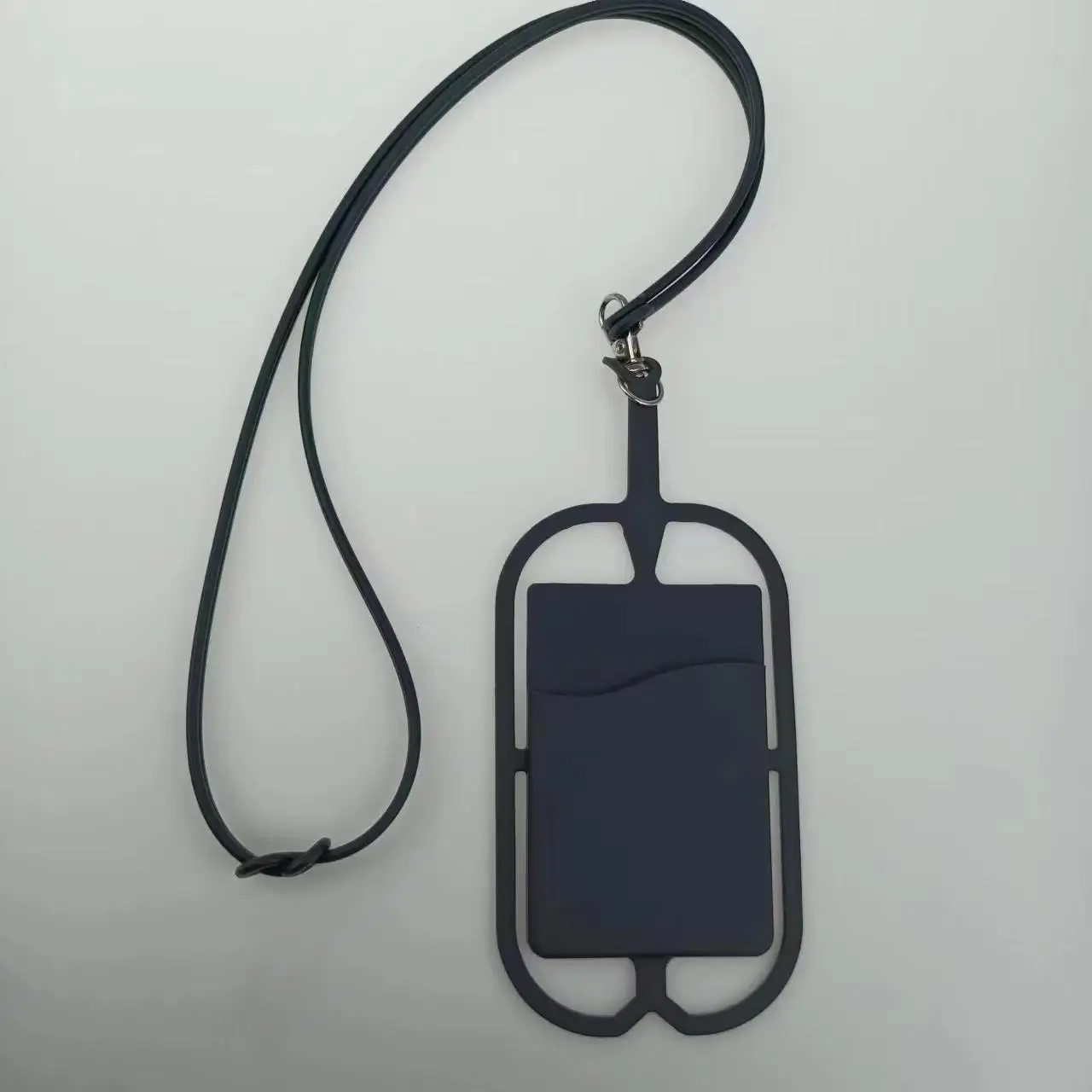 Wholesale Custom Silicone Lanyards Universal Mobile Phone Cover Case Holder with Card Pocket Wallet Neck Strap