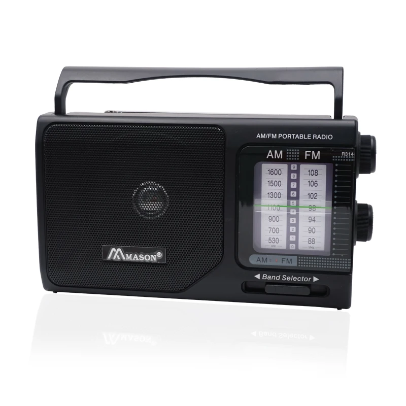 New arrival High Sensitivity Receiver Black And Sliver Portable AM FM Radio Built-in Speaker