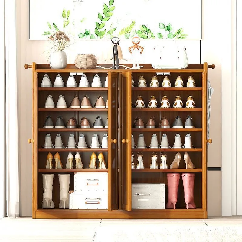 Chinese shoe cabinet Multi-layer household thick shoe rack landing integrated high storage cabinet