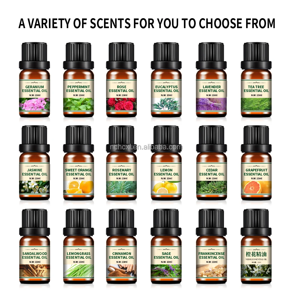 Manufacturer Fragrant Factory Natural Essential Oil Set 10pcs Kit 5ml Body Massage Fragrance For Soap Making Aroma Organic Oils