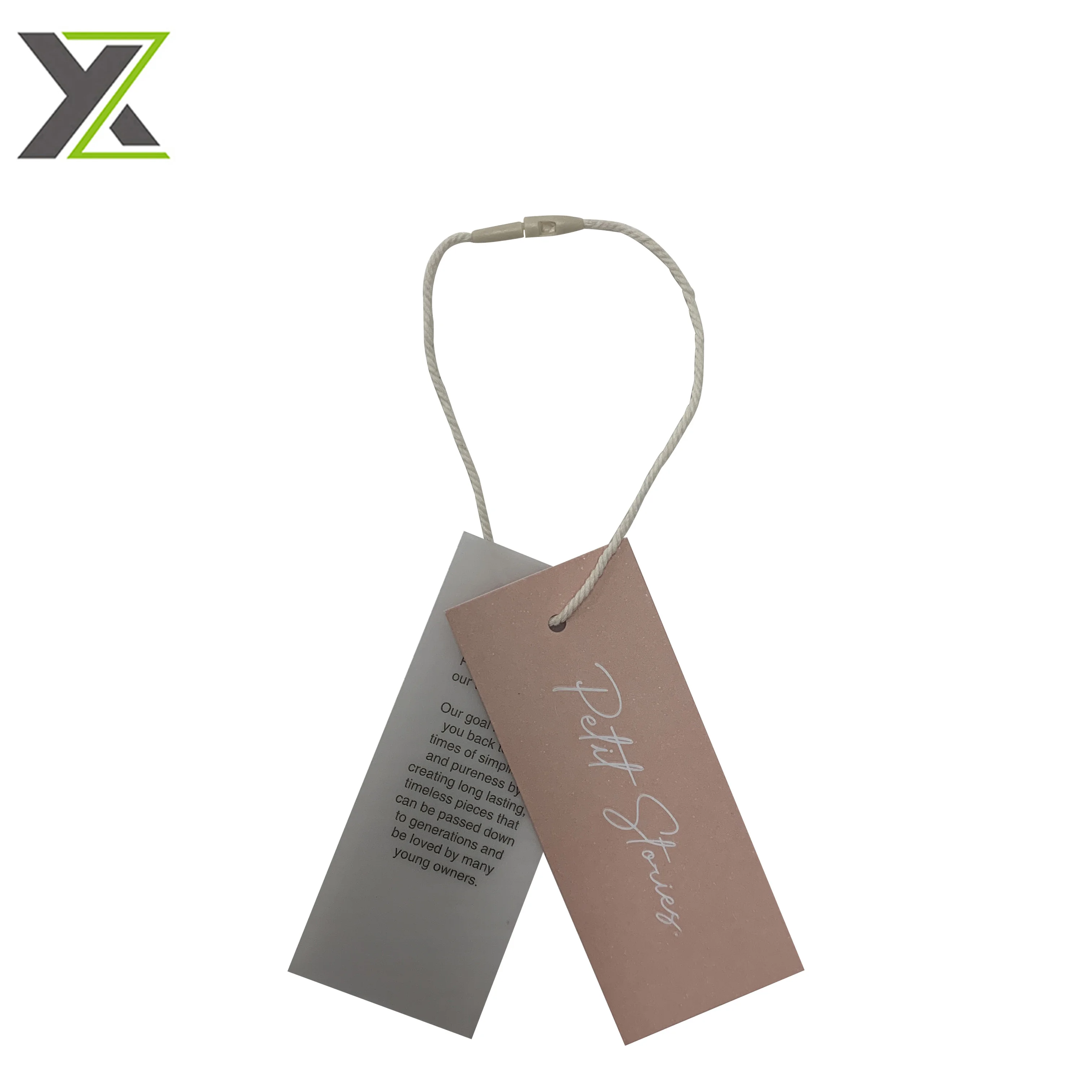 custom logo printing string swing tag for garment clothing hang tags