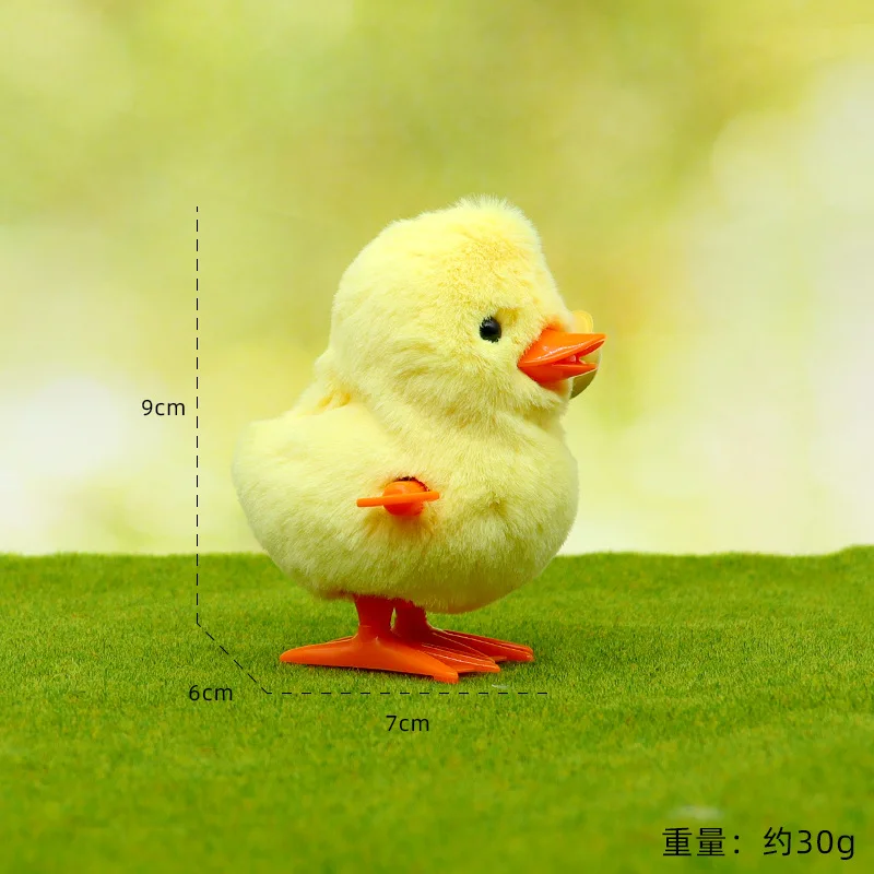 Wholesale High Quality Chick Stuffed Hopping Chicken Easter Gift for Children Plush duckling Clockwork interactive Playing Toy