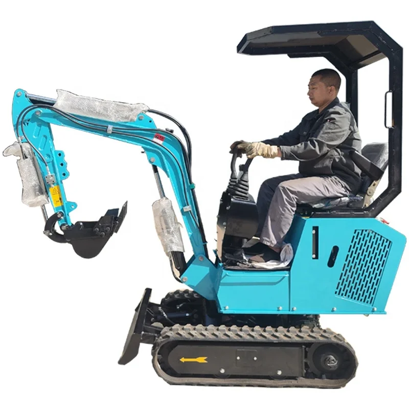 E.P High Quality Free Shipping EPA CE Best Towable Backhoe Gasoline Engine Earth-Moving Machinery 1 Ton Mini Digging Equipment