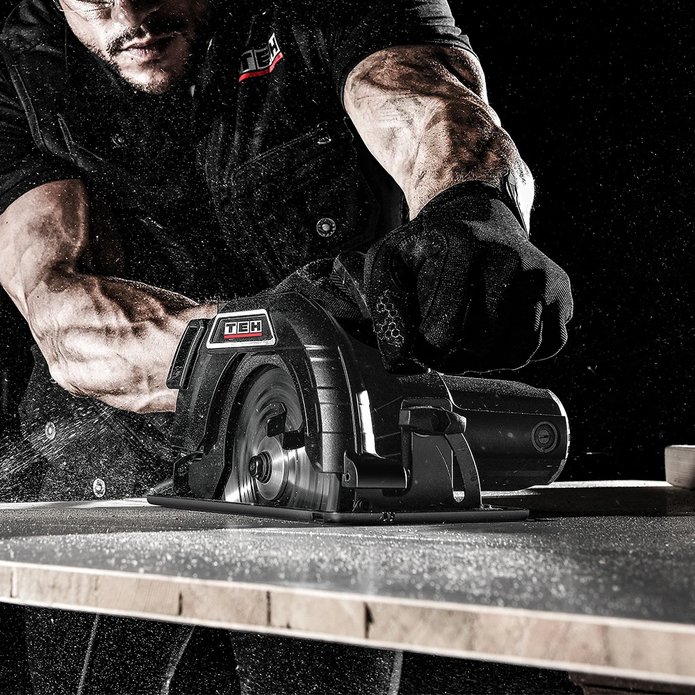 TEH 1800W Safety Guarantee Self Locking Electric Circular Saw 200mm Blade