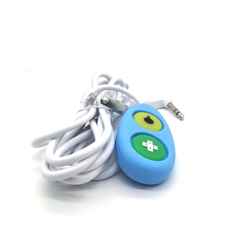 Новый дизайн, силиконовый кабель для кнопки вызова медсестры со стереоразъемом для телефона, две кнопки, 3 метра