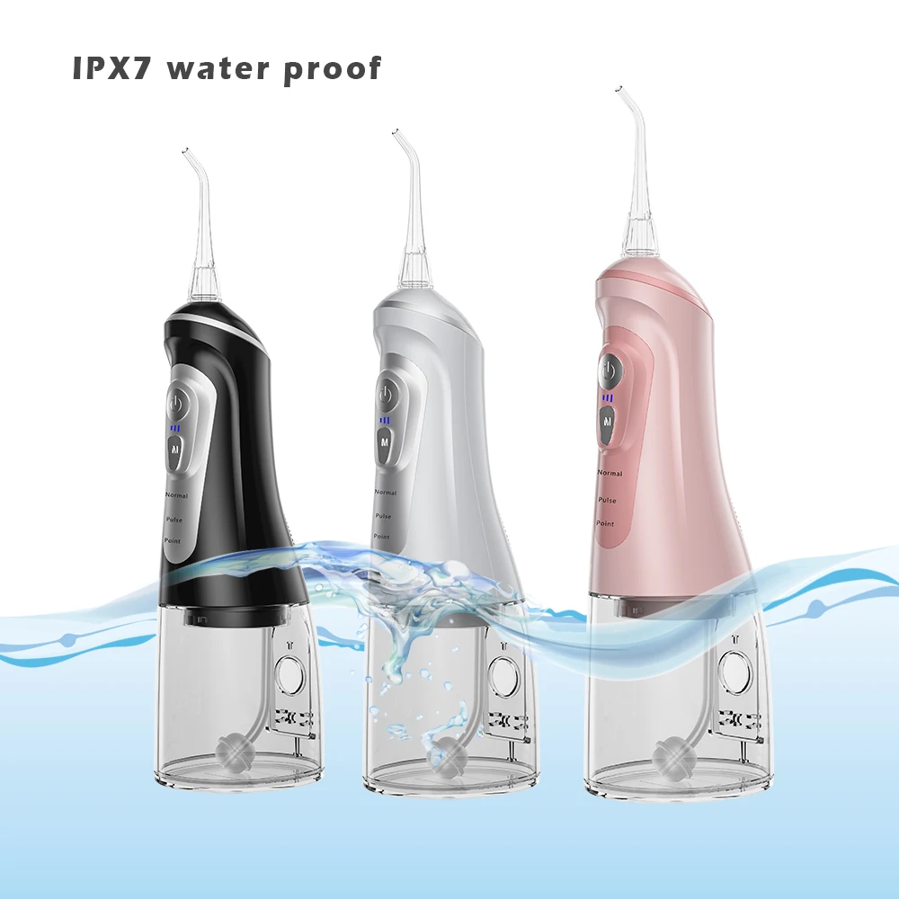 
Water Flosser Professional Cordless Dental Oral Irrigator 320ML Portable Water Tank 9 Modes and 4 Jet Tips 