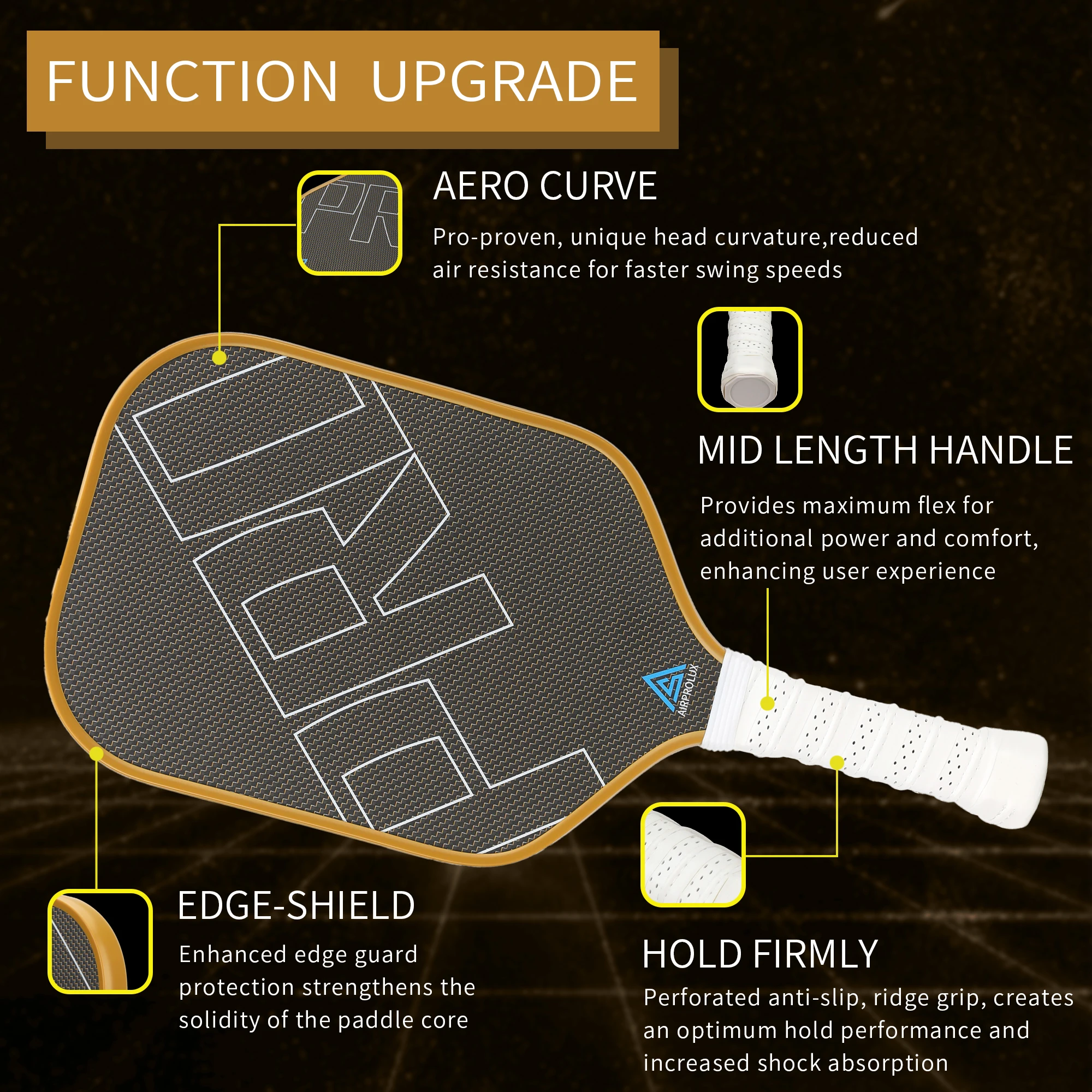2024 wholesale Custom Titanium Pickleball Paddles 16mm T700 Raw Carbon Fiber Pickle Ball Rackets Great Grit & Spin with Power
