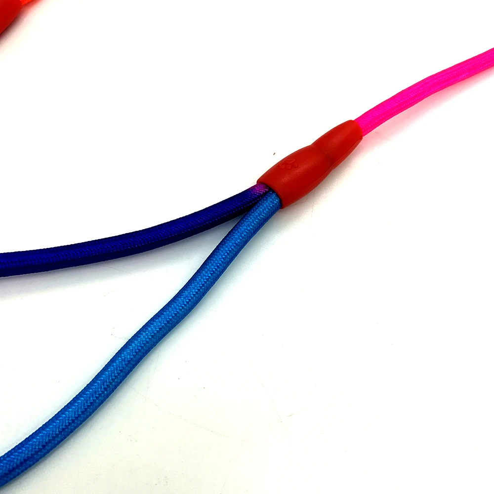 Hanyang OEM Custom rainbow gradient multifunction Nylon small pet dog leash rope for big dog