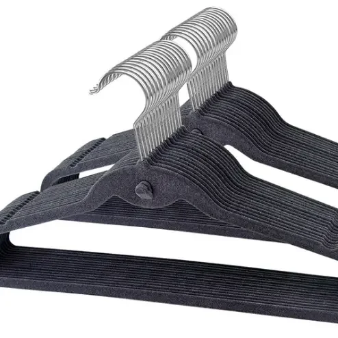 Factory wholesale custom lightweight traditional plastic coat hanger set luxury boutique velvet coat hanger used in hotels
