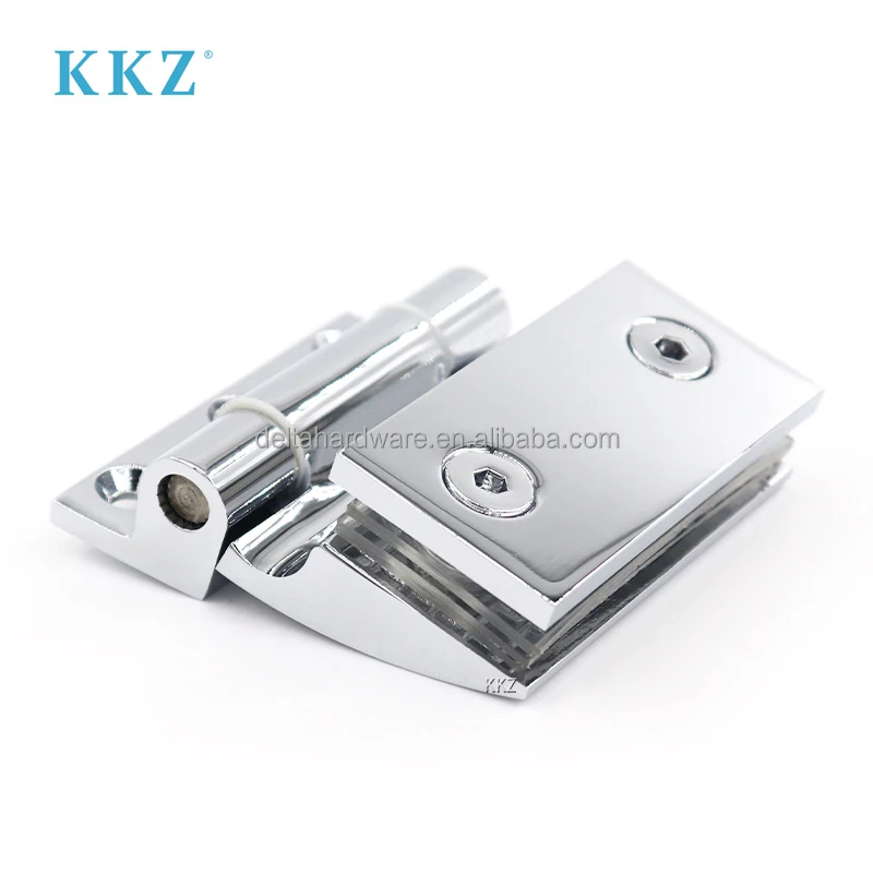 KKZ Manufacture Small Shower Doors Glass To Wall Installation Adjustable Angle Folding Inelastic Pivot Hinge
