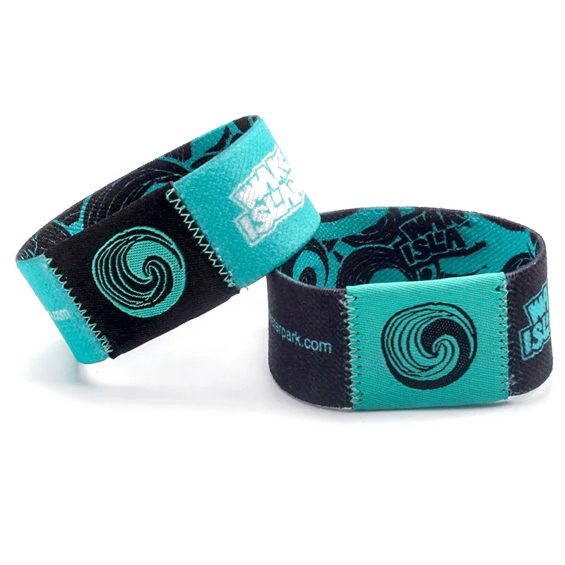 Custom Logo rfid wristbands Fashion woven  nfc bracelet sports elastic silicone wristbands