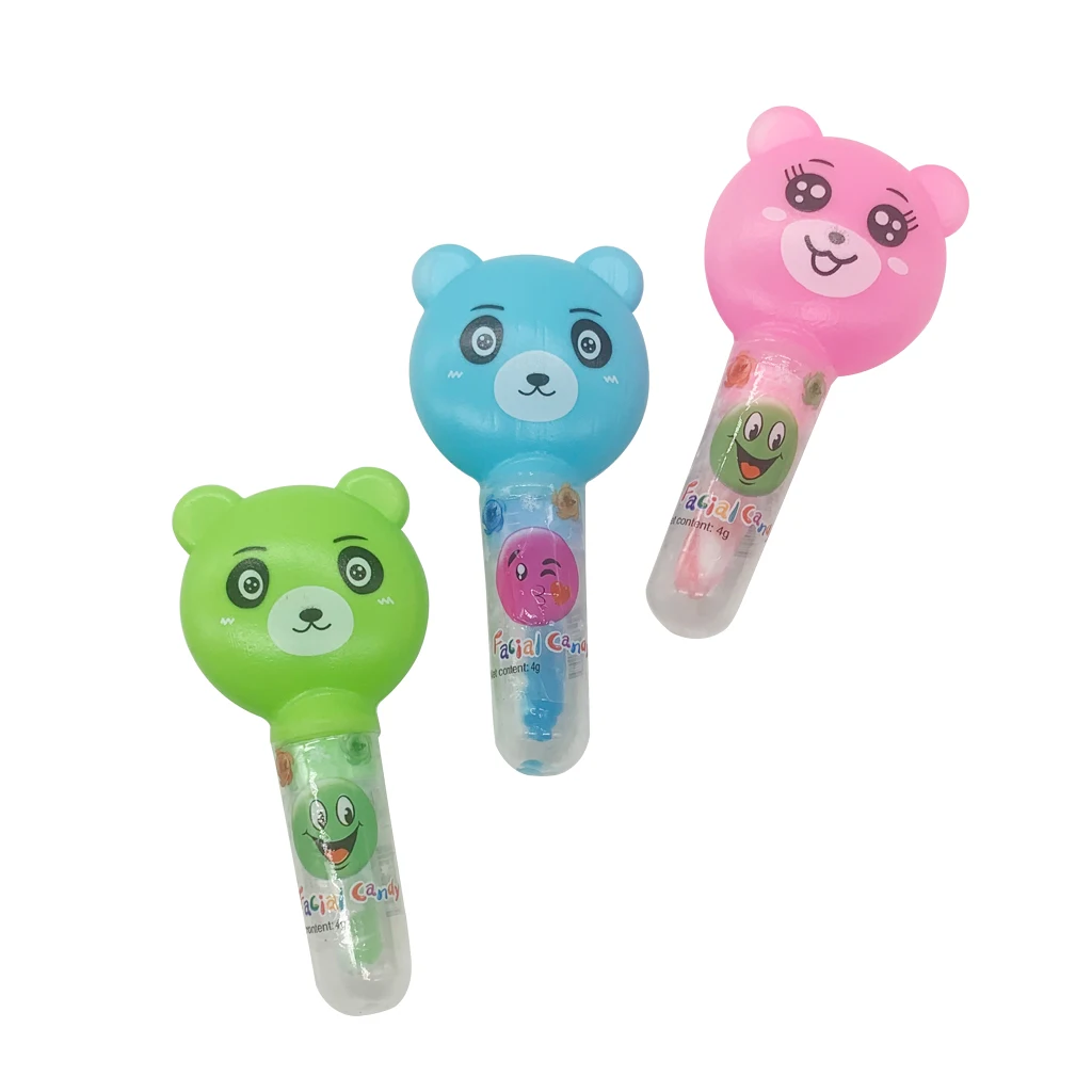 Wholesale oem plastic panda shape nipple hard candy with popping candy