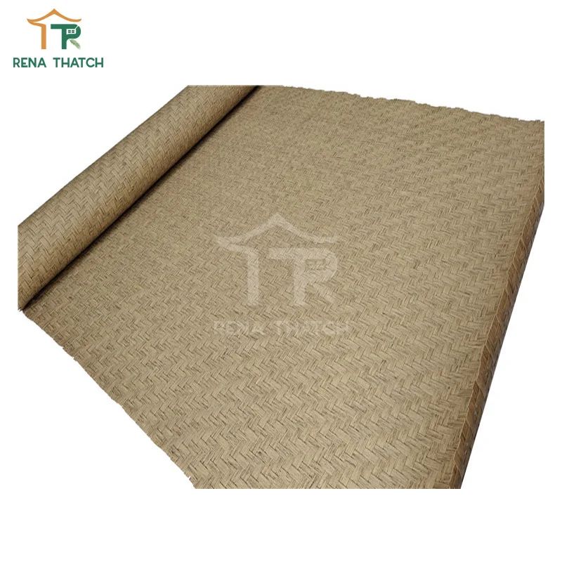Artificial eco-friendly bamboo synthetic rattan weaving sheet plastic rattan cover ceiling panels tiles