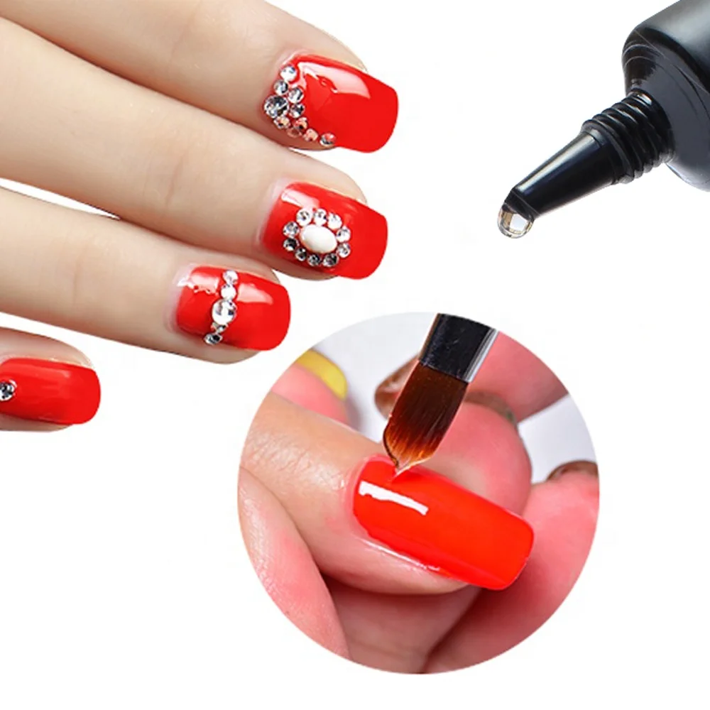 professional wholesaler long-lasting Customized private label is available UV LED 30g gel polish in tube diamond  on gel glue