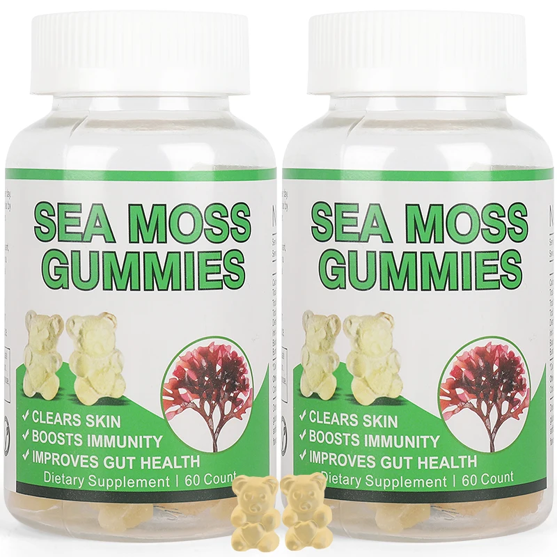 Высокое качество частная этикетка Детокс здоровая кожа органические Bladderwrack морской мох медведи Gummies для улучшения иммунной системы