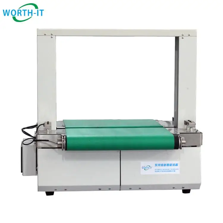 Automatic Paper opp Film tabletop Banding Machine Banknote Bander Machine with Conveyor belt