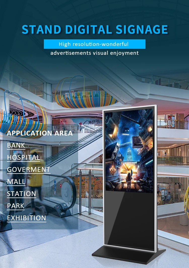 85 75 65 43 55 inch indoor outdoor price led screen lcd advertising display screen kiosk digital signage and displays totem