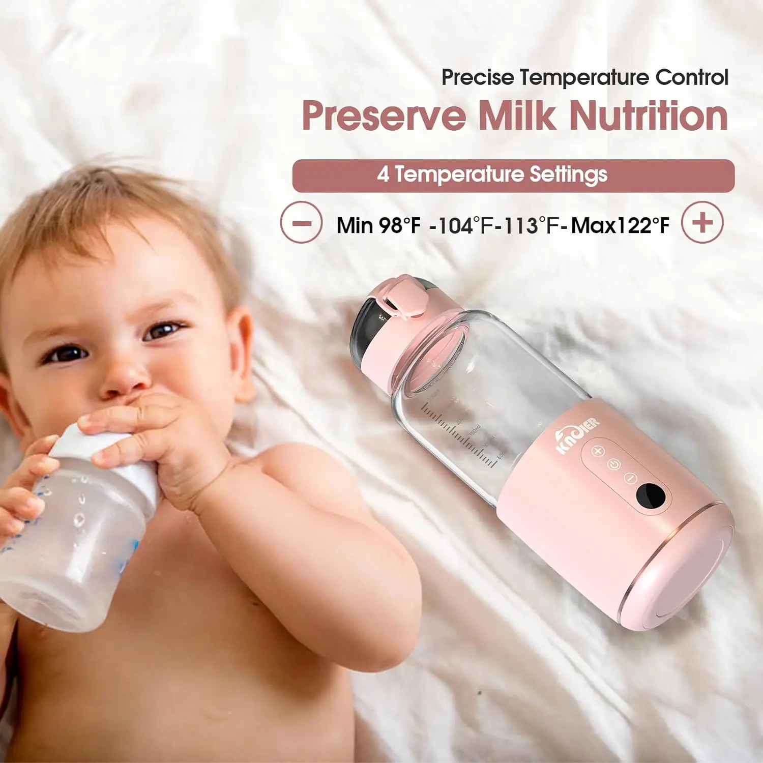 Oem Odm Usb Connect Portable Car Travel Milk Warmer Baby Bottle Warmer Defrost Warmer Lcd Display For Breast Milk Or Formula
