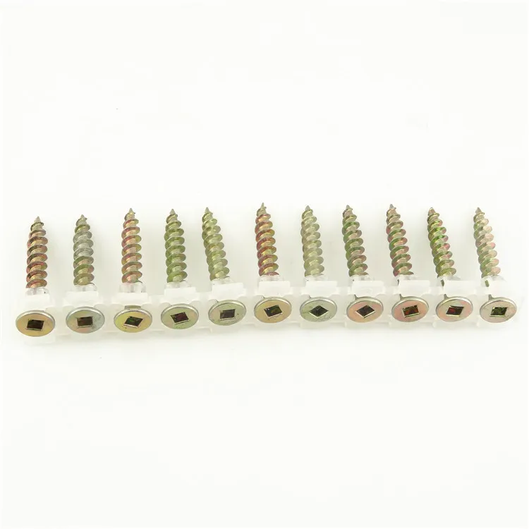 Carbon Steel Bugle Head Collated Screw Furniture Screw Drywall Screw With Plastic Strip Chain Belt