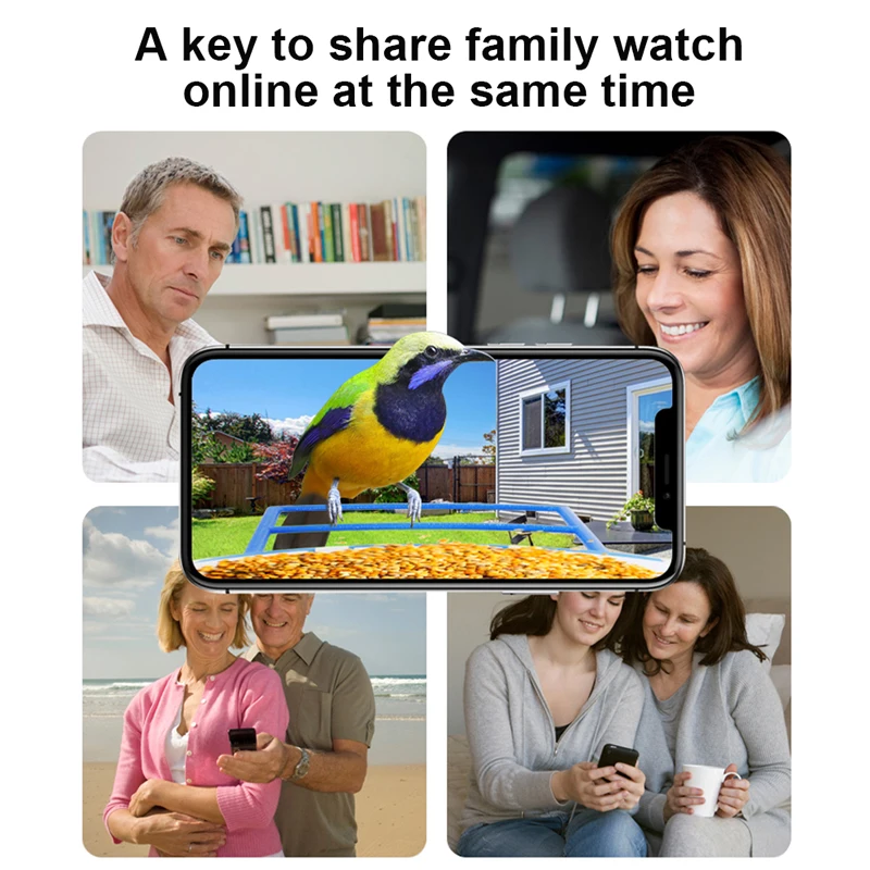 Wistino 1080p Auto Capture Bird Videos AI Smart Bird Feeder Camera AI Identify Bird Species Solar Wireless CCTV Camera