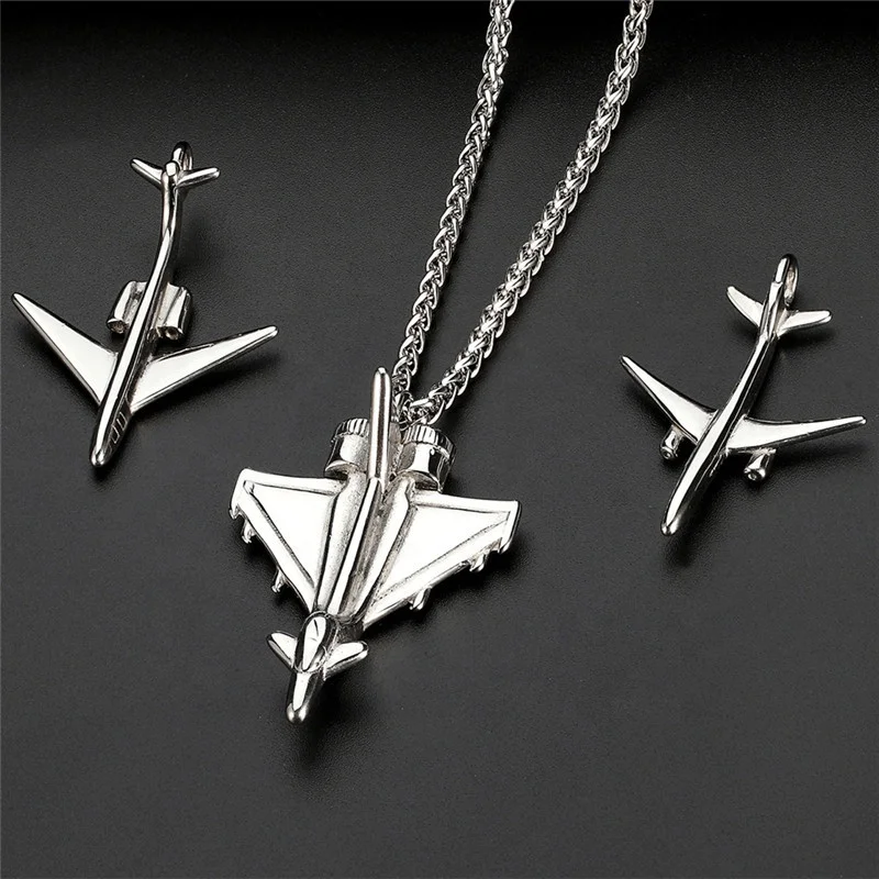 Wholesale Travel Jewelry Airplane Aircraft Aeroplane The Boeing 737 Warcraft Plane Necklace