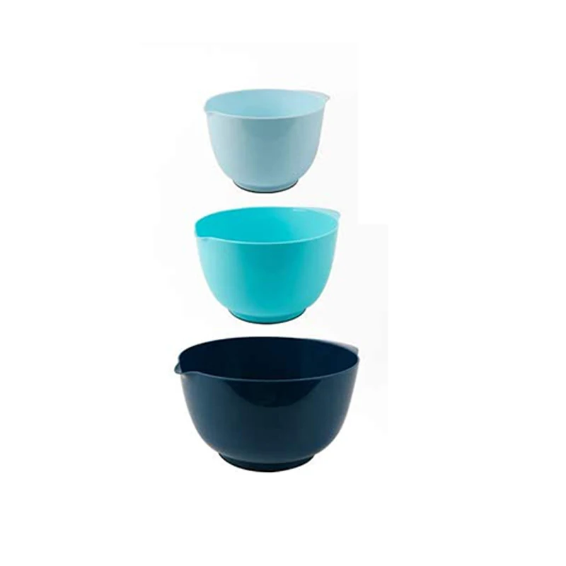 3pcs Large Plastic Mixing Bowl Set with Lids