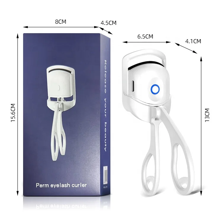 Rechargeable mini eye lashes natural lifting tool girls cute makeup tools electric heated eyelash curler
