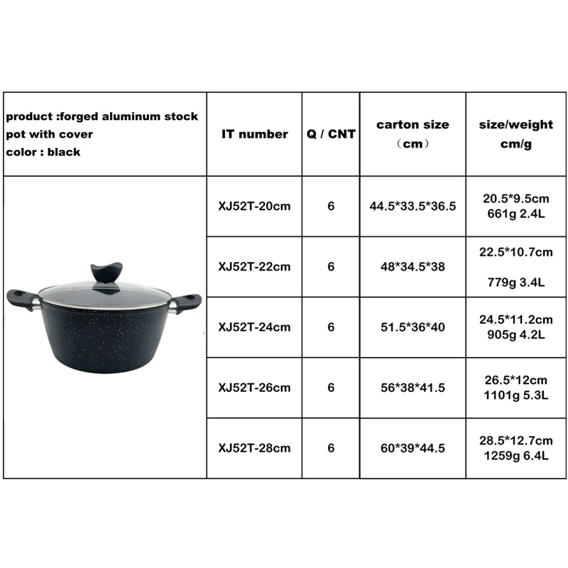 aluminum non stick cookware set granite soup pot and pan set kitchenware no stick casserole pot set