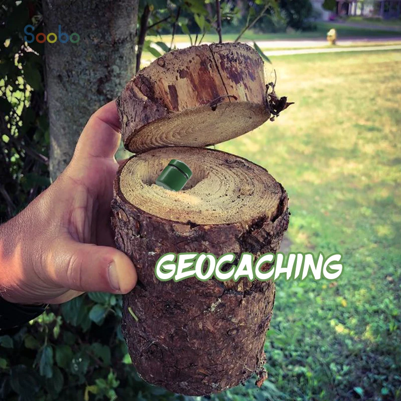 11*14mm Outdoor portable magnetic container brass black small hiding geocaching containers