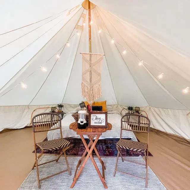 USA warehouse DANCHEL OUTDOOR 4 Season Oxford Waterproof Yurt Tents Luxury Family Bell Tent for Events