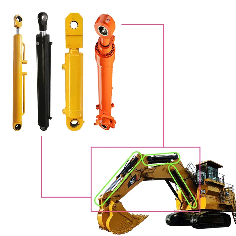 mini excavator parts short stroke ram bucket boom tipper arm hydraulic cylinder for dump excavator